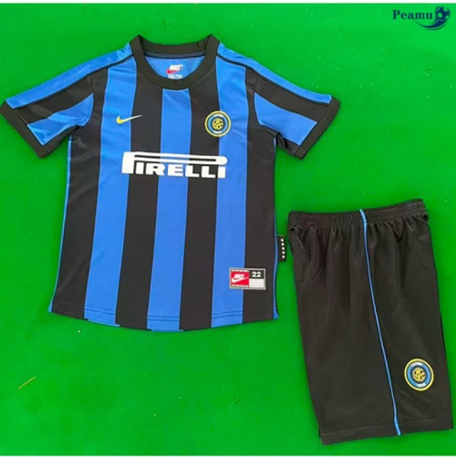 Camisola Futebol Retrô Inter Milan Crianças Principal Equipamento 1999-00