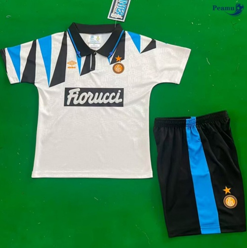 Camisola Futebol Retrô Inter Milan Crianças Alternativa Equipamento 1992-93