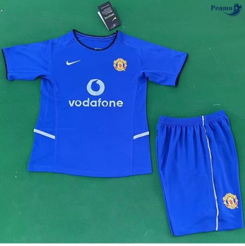 Camisola Futebol Retrô Manchester United Crianças Terceiro Equipamento 2002-03