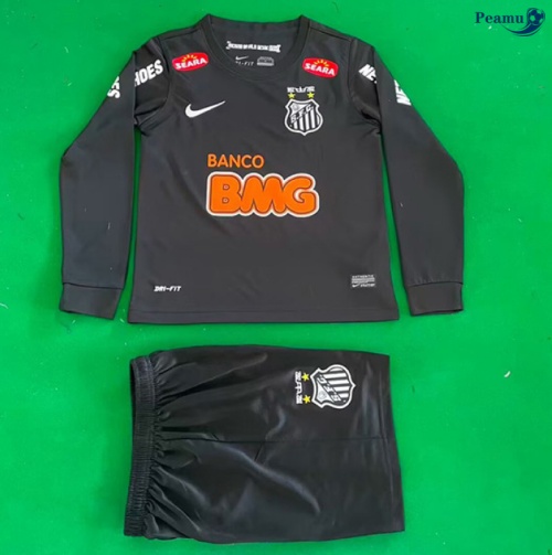Camisola Futebol Retrô Santos Crianças Alternativa Equipamento Mangas compridas 2013