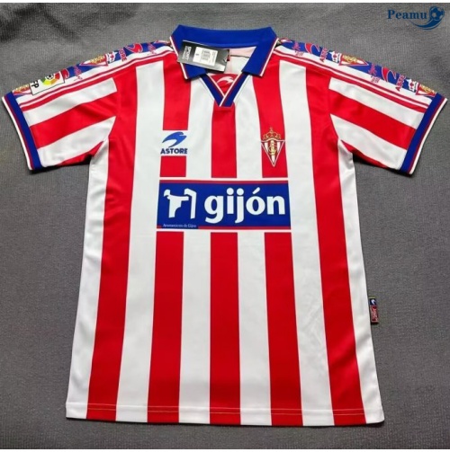 Camisola Futebol Retrô Sporting Gijon Principal Equipamento 1999-00