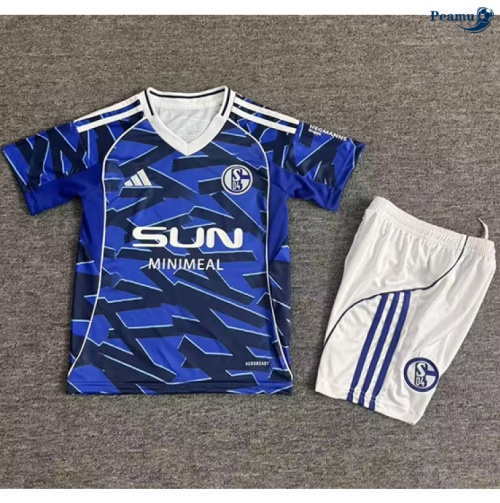 Camisola Futebol Schalke 04 Crianças Principal Equipamento 2025-2026