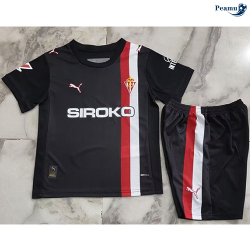 Camisola Futebol Sporting Gijon Crianças Alternativa Equipamento 2025-2026