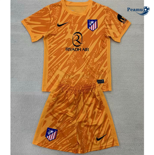 Loja Camisola Futebol Atletico Madrid Crianças Equipamento Goleiro Amarillo 2024-2025