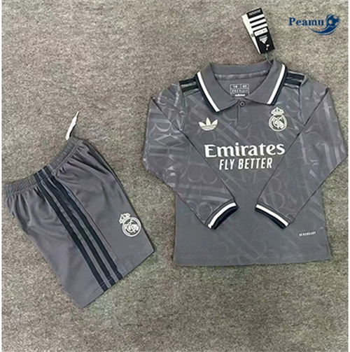 Loja Camisola Futebol Real Madrid Crianças Terceiro Equipamento Manga comprida 2024-2025
