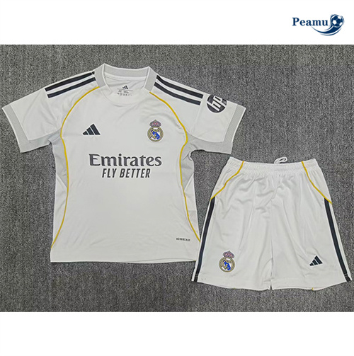Novo Camisola Futebol Real Madrid Crianças Principal Equipamento 2025-2026