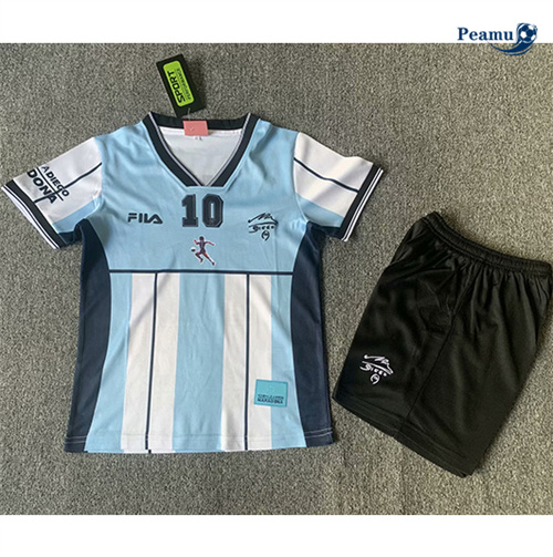 Novos Camisola Futebol Argentine Crianças Equipamento Mémorial de Maradona 2024-2025