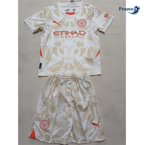 Oferta Camisola Futebol Manchester City Crianças Equipamento Goleiro 2024-2025