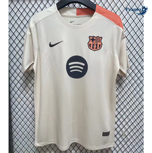 Oferta Camisola Futebol Barcelona Equipamento Training bege 2024-2025