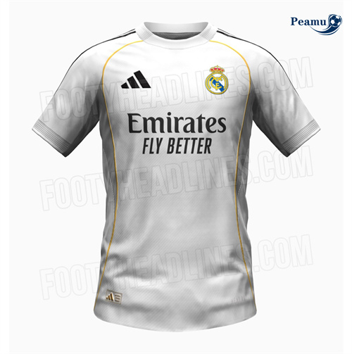 Novos Camisola Futebol Real Madrid Principal Equipamento 2025-2026