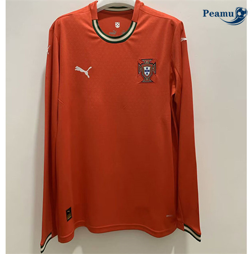 Novos Camisola Futebol Portugal Principal Equipamento Manga comprida 2025-2026