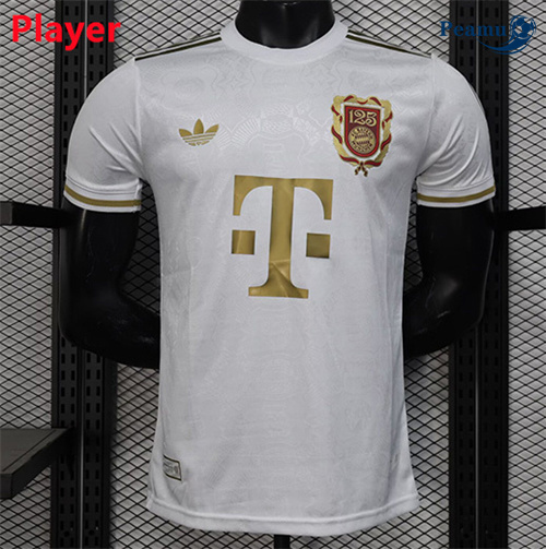 Novo Camisola Futebol Bayern de Munique Player Equipamento 125º aniversário Blanco 2024-2025