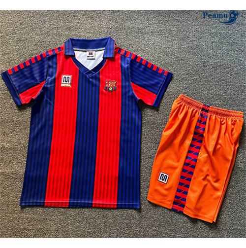 Novos Camisola Futebol Retrô Barcelona Crianças Principal Equipamento 1991-92