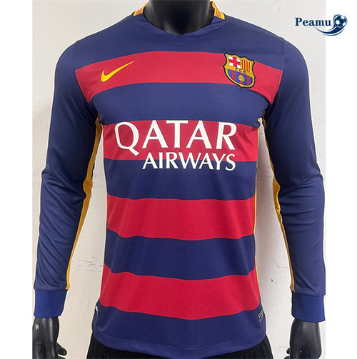 Loja Camisola Futebol Retrô Barcelona Principal Equipamento Manga comprida 2015-16