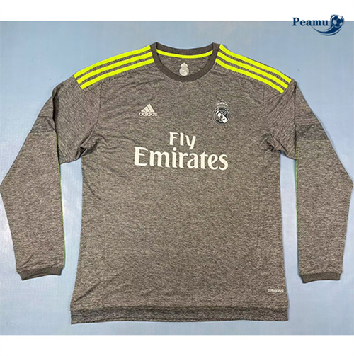 Loja Camisola Futebol Retrô Real Madrid Alternativa Equipamento Manga comprida 2015-16
