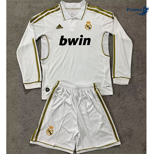 Vender Camisola Futebol Retrô Real Madrid Crianças Principal Equipamento Manga comprida 2011-12