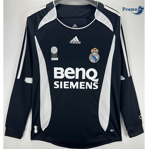 Novos Camisola Futebol Retrô Real Madrid Terceiro Equipamento Manga comprida 2006-07