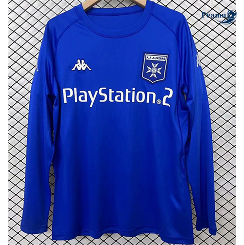 Novos Camisola Futebol Retrô AJ Auxerre Alternativa Equipamento Manga comprida 2003-04