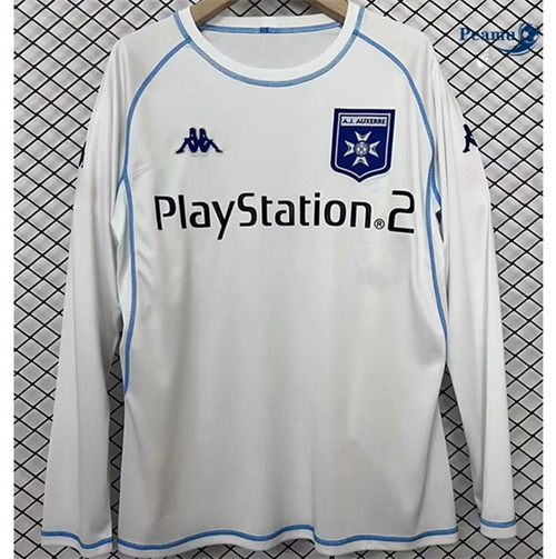 Criar Camisola Futebol Retrô AJ Auxerre Principal Equipamento Manga comprida 2003-04