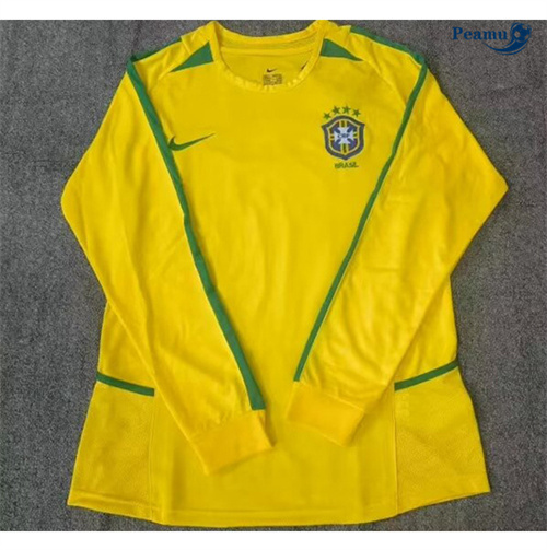 Loja Camisola Futebol Retrô Bresil Principal Equipamento Manga comprida 2002