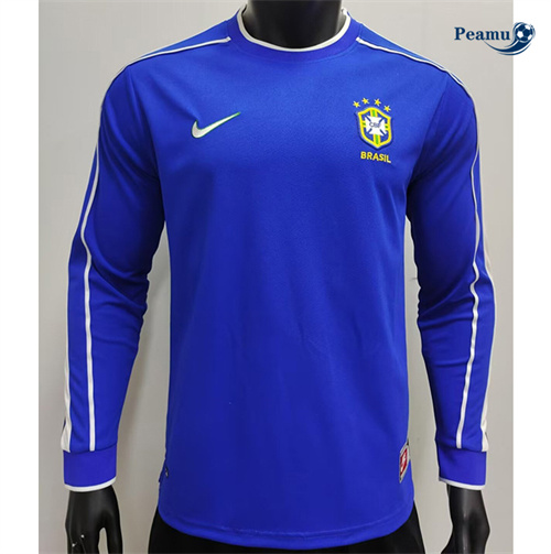 Oferta Camisola Futebol Retrô Bresil Alternativa Equipamento Manga comprida 1998