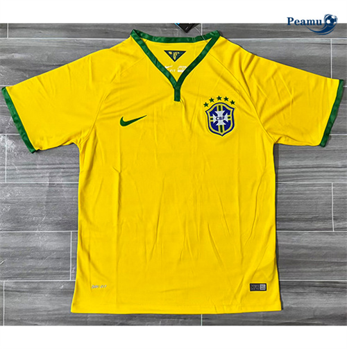 Novo Camisola Futebol Retrô Bresil Principal Equipamento 2014