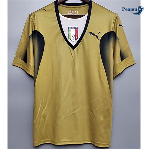 Novo Camisola Futebol Retrô Italie Equipamento Goleiro oro 2006