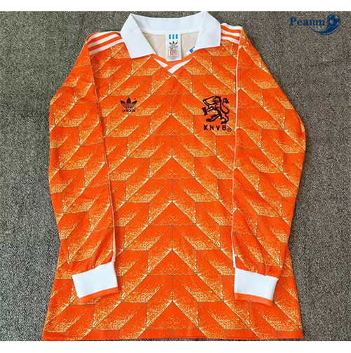 Oferta Camisola Futebol Retrô Pays-Bas Principal Equipamento Manga comprida 1988
