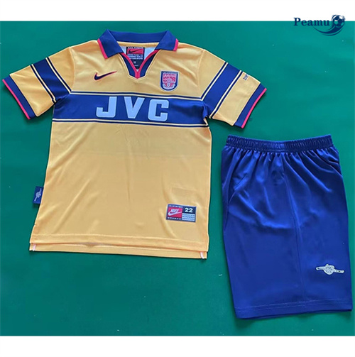 Criar Camisola Futebol Retrô Arsenal Crianças Alternativa Equipamento 1995-97