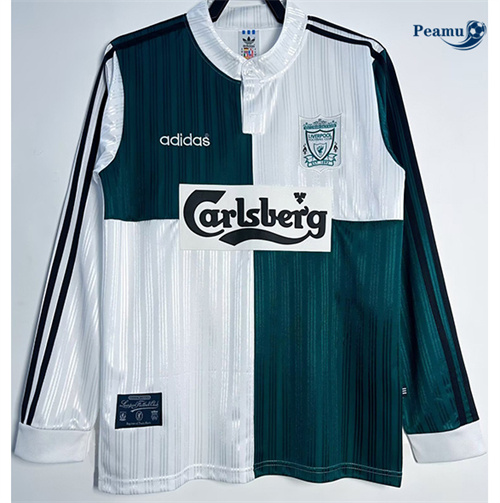 Novo Camisola Futebol Retrô Liverpool Alternativa Equipamento Manga comprida 1995-96