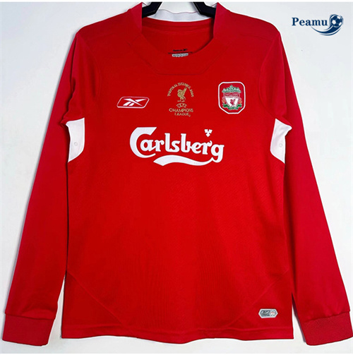 Novos Camisola Futebol Retrô Liverpool Principal Equipamento Manga comprida 2004-05