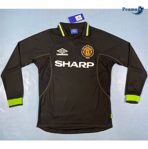 Novos Camisola Futebol Retrô Manchester United Alternativa Equipamento Manga comprida 1998-99