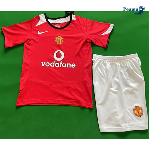 Vender Camisola Futebol Retrô Manchester United Crianças Principal Equipamento 2005-06