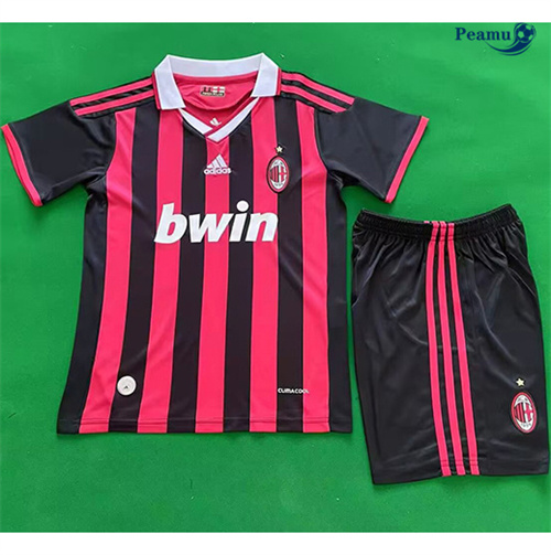 Vender Camisola Futebol Retrô AC Milan Crianças Principal Equipamento 2009-10
