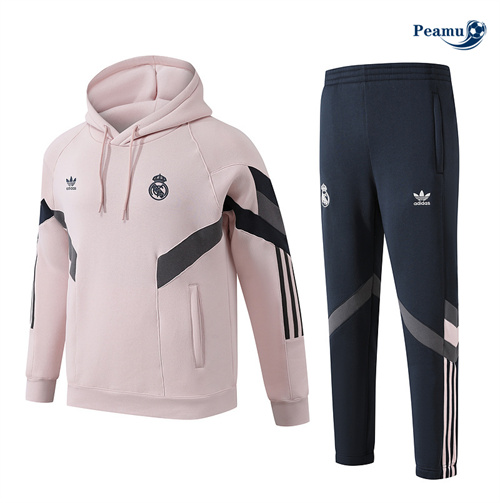 Novo Jaqueta fofa Sweat de Fato de Treino Real Madrid rosa 2025-2026