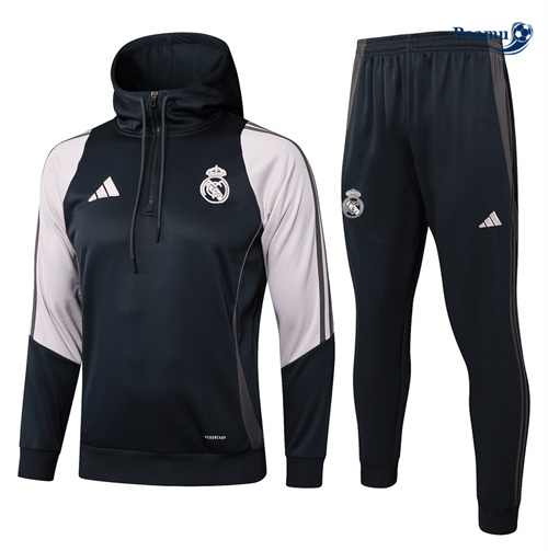 Novo Sweat de Fato de Treino Real Madrid preto 2025-2026