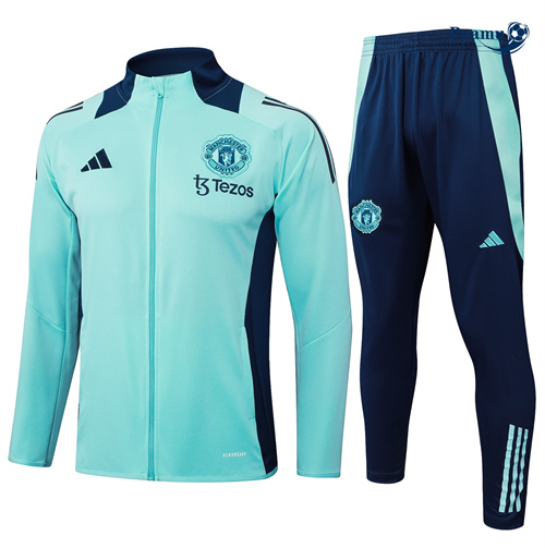Comprar Casaco de Fato de Treino Manchester United verde claro 2025-2026
