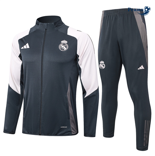 Criar Casaco de Fato de Treino Real Madrid Crianças Cinza 2025-2026