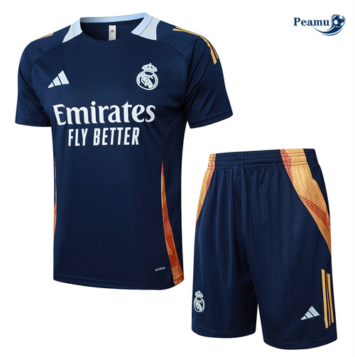 Novos Camisola Futebol Real Madrid + Calções azul real 2025-2026