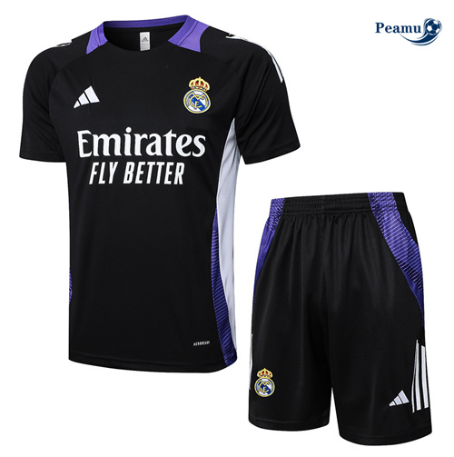 Criar Camisola Futebol Real Madrid + Calções preto 2025-2026