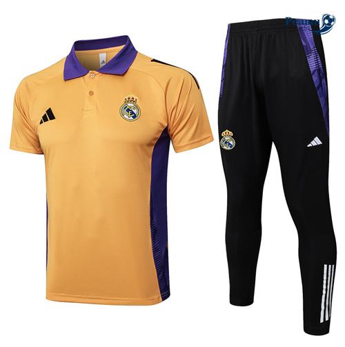 Novo Camisola Futebol Real Madrid + Calças amarillo 2025-2026