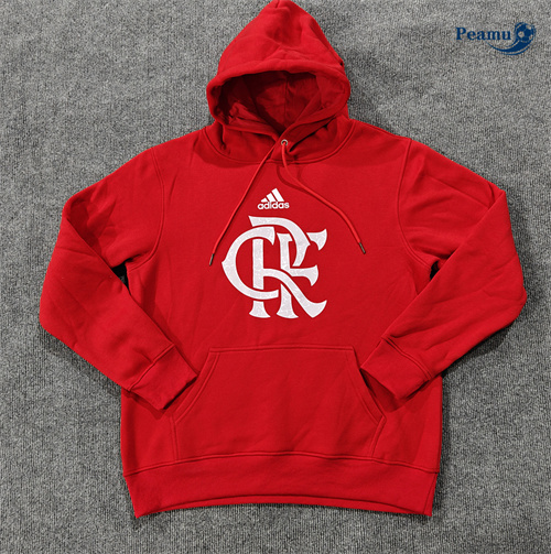 Criar Jaqueta Futebol Sueter de Treinamento Flamengo Vermelho 2025-2026
