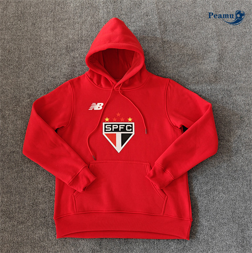 Criar Jaqueta Futebol Sueter de Treinamento Sao Paulo Vermelho 2025-2026