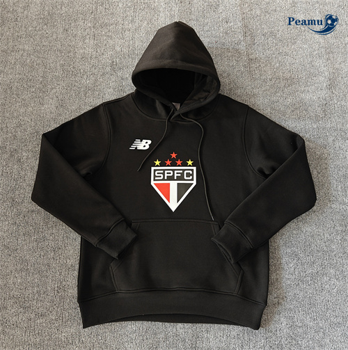 Loja Jaqueta Futebol Sueter de Treinamento Sao Paulo preto 2025-2026