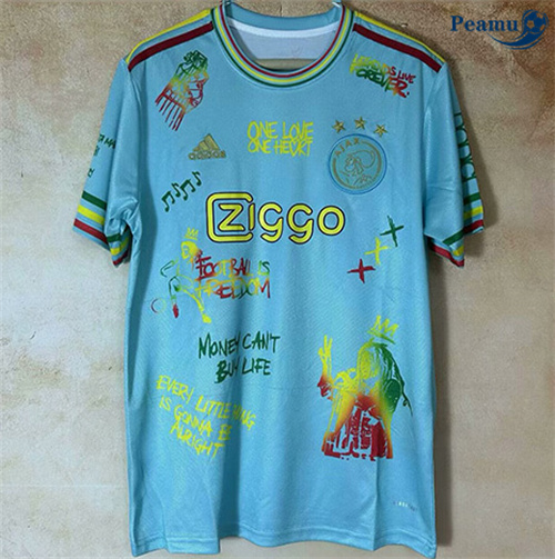 Novo Camisola Futebol AFC Ajax Equipamento light Azul Placa de grafite 2025-2026
