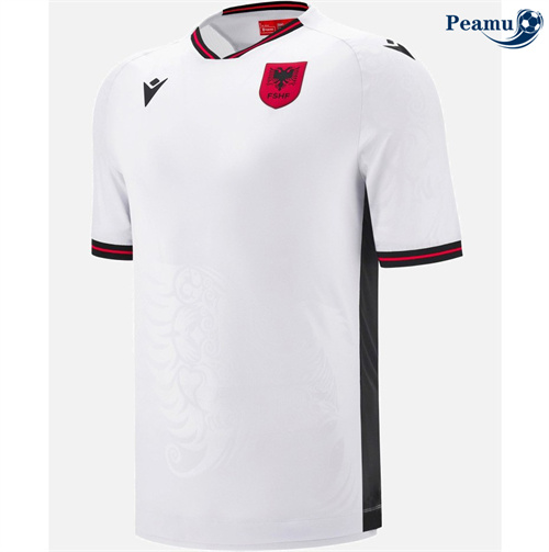 Novos Camisola Futebol Albania Alternativa Equipamento Branco 2025-2026