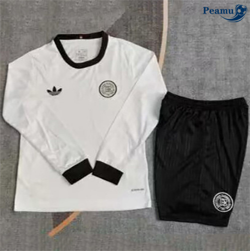 Criar Camisola Futebol Alemania Crianças Equipamento 120 Aniversario Manga longa Branco 2025-2026