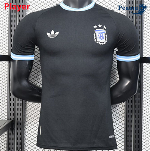 Oferta Camisola Futebol Argentina Player Equipamento preto 2025-2026