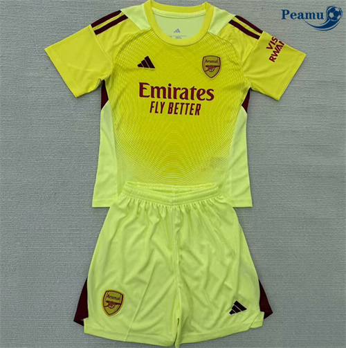 Criar Camisola Futebol Arsenal Crianças Equipamento Goleiro Amarillo 2025-2026