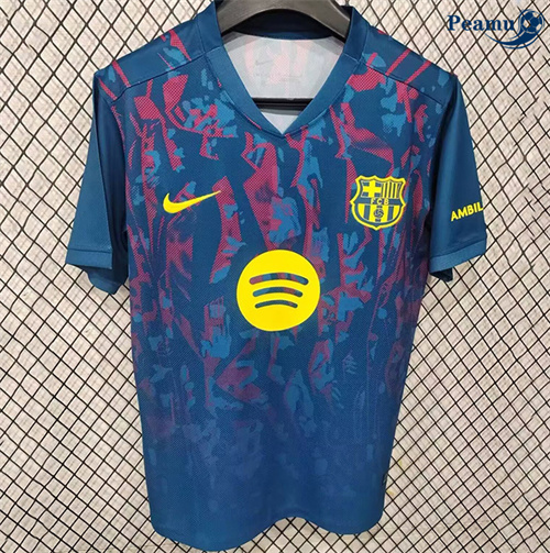 Novos Camisola Futebol Barcelona Equipamento Especial Azul 2025-2026